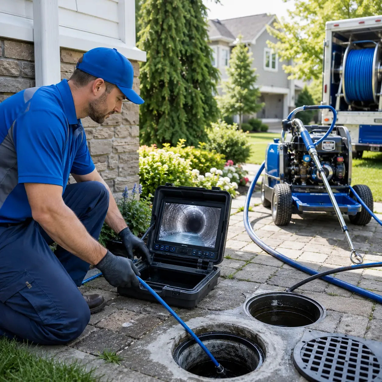 Outdoor drain cleaning professionals serving New Memphis, IL