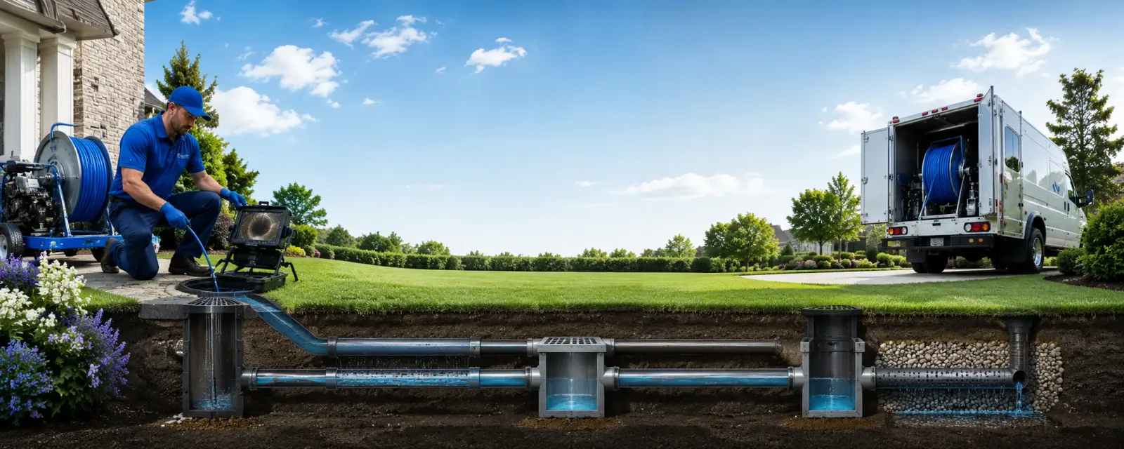 Outdoor drain cleaning information for New Memphis, IL